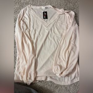 Oversized see through long sleeved shirt